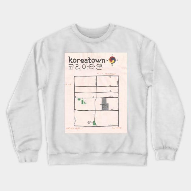 Koreatown Crewneck Sweatshirt by PendersleighAndSonsCartography